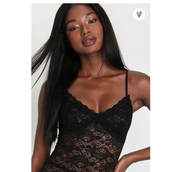 Lulu’s Dedicated Black Lace Bodysuit - Picture 2 of 4